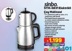 SİNBO STM-5831 ELEKTRİKLİ ÇAY MAKİNESİ